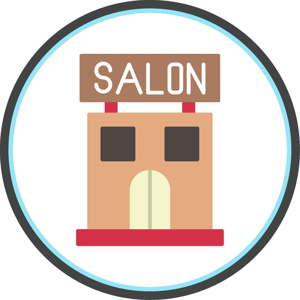 Salon Flat Circle Icon vector