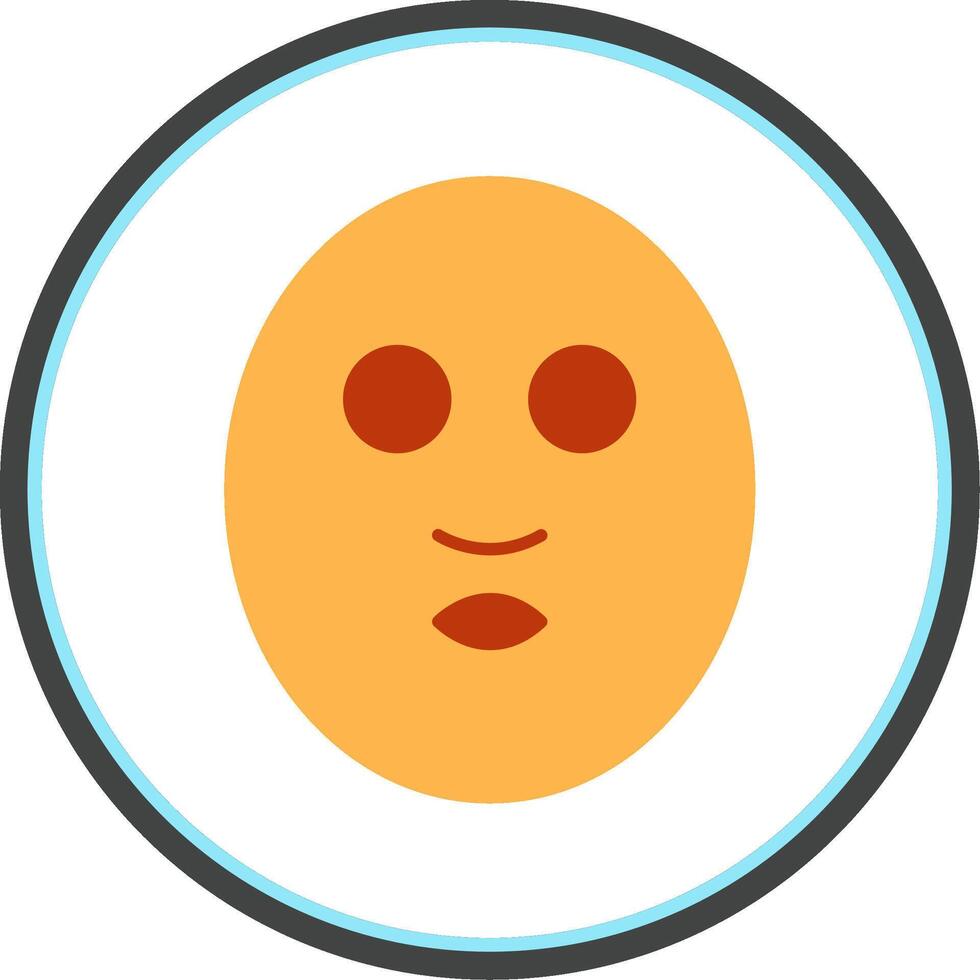 Facial Mask Flat Circle Icon vector