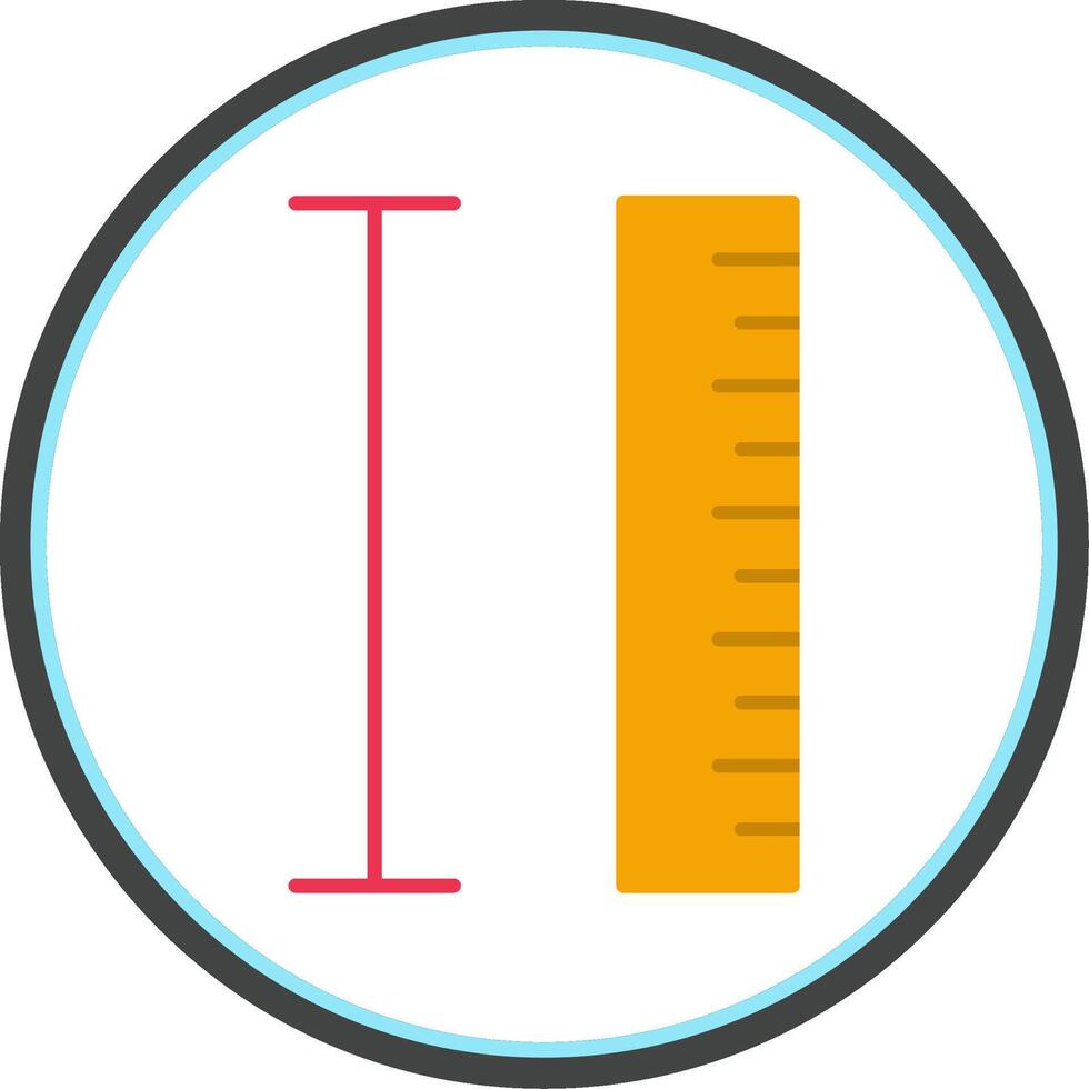 Measurement Flat Circle Icon vector