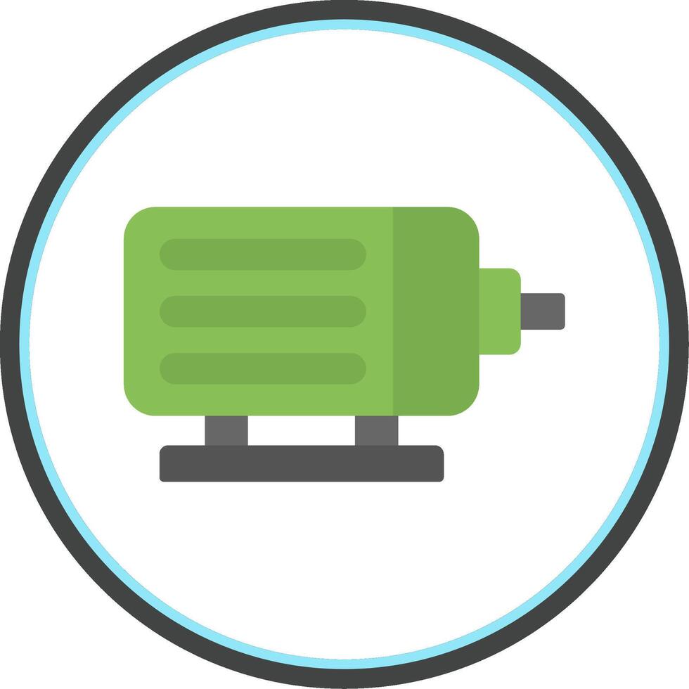 Motor Flat Circle Icon vector