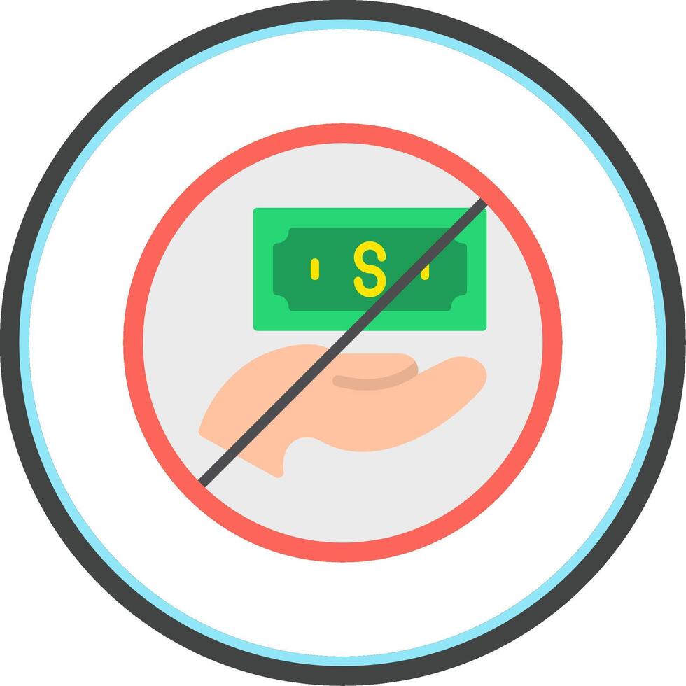 Stop Corruption Flat Circle Icon vector