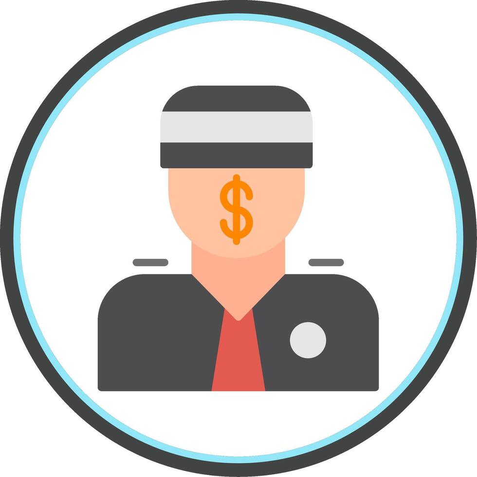 Bribe Flat Circle Icon vector