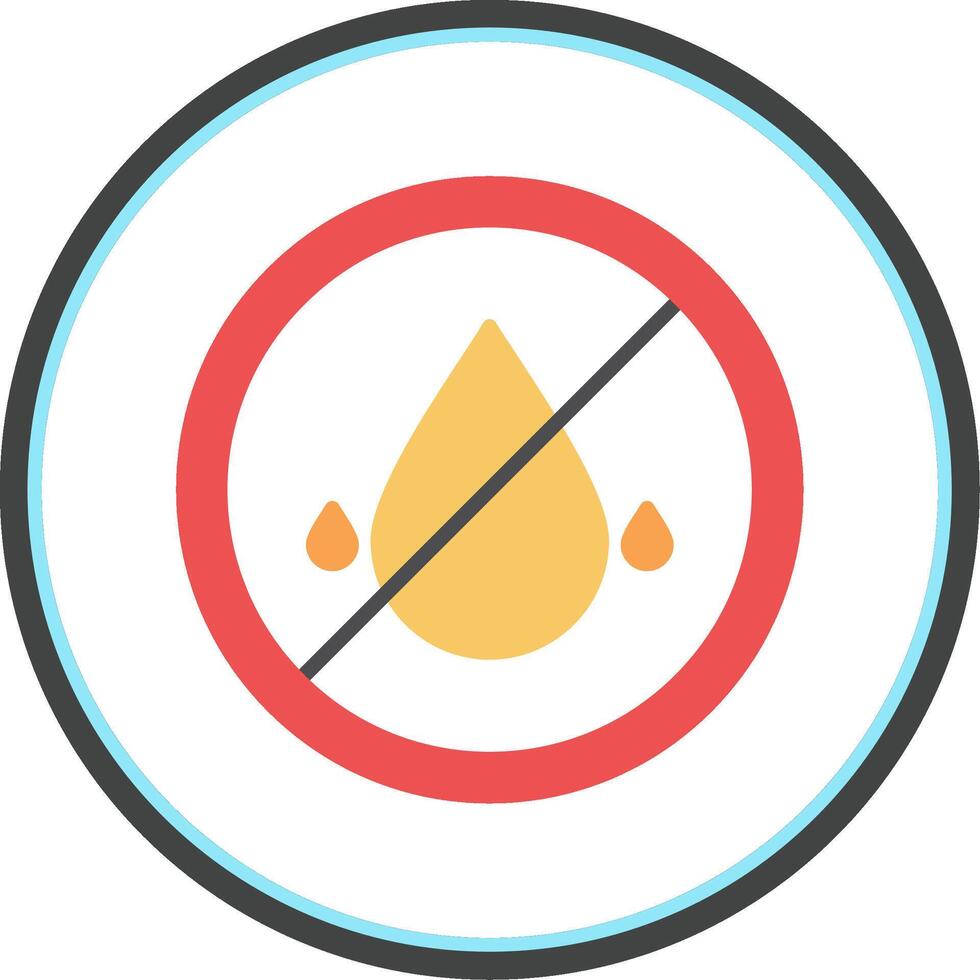 Embargo Flat Circle Icon vector