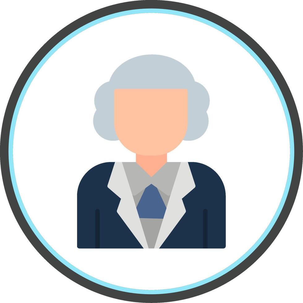 Judge Flat Circle Icon vector