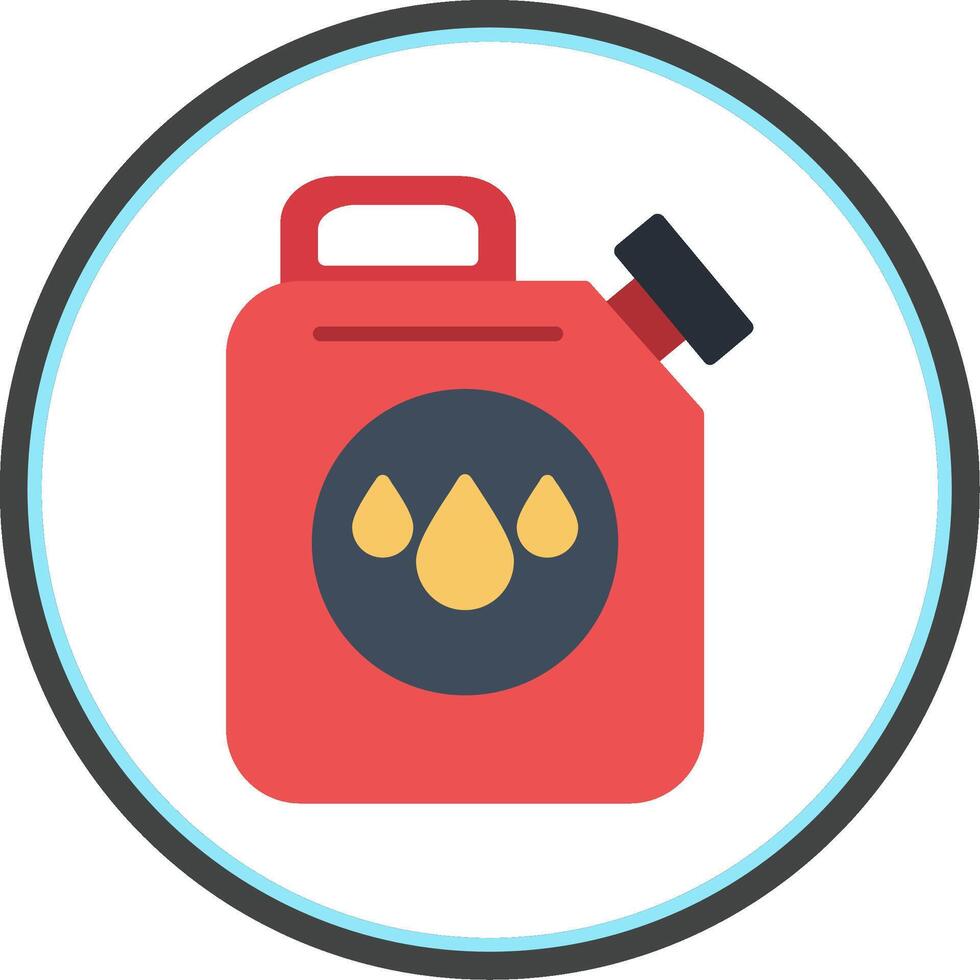 Oiler Flat Circle Icon vector