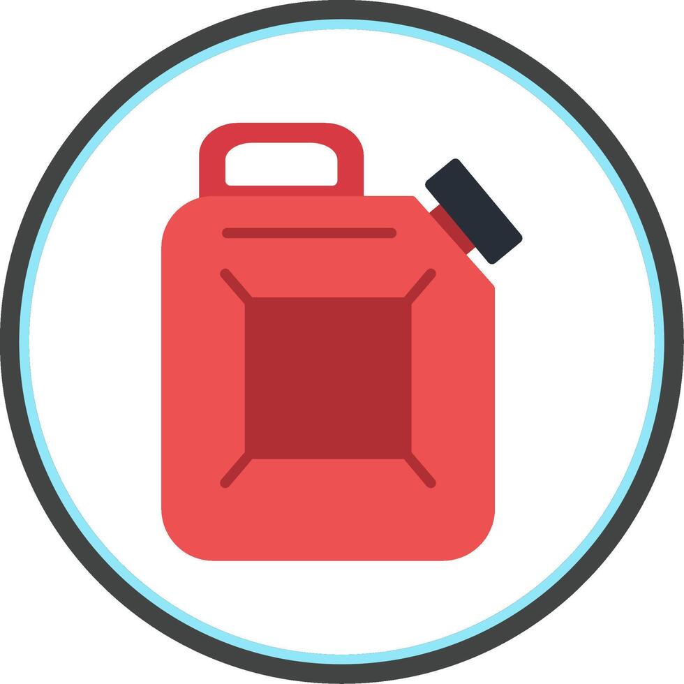 Canister Flat Circle Icon vector