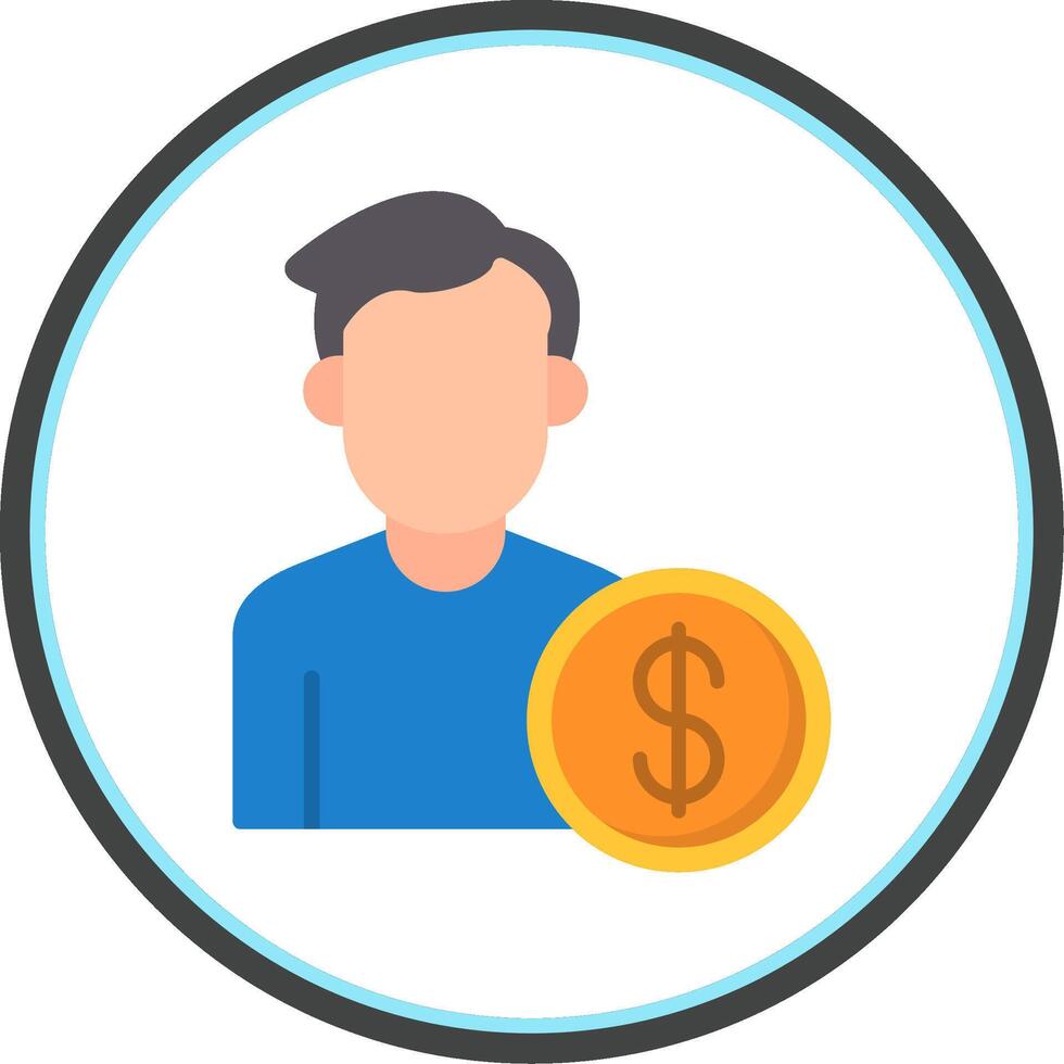 Cheater Flat Circle Icon vector