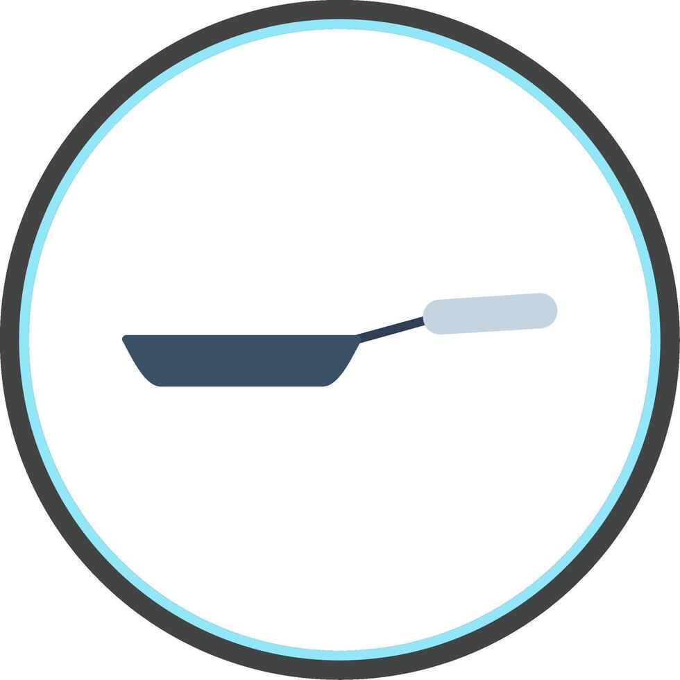 Frying Pan Flat Circle Icon vector