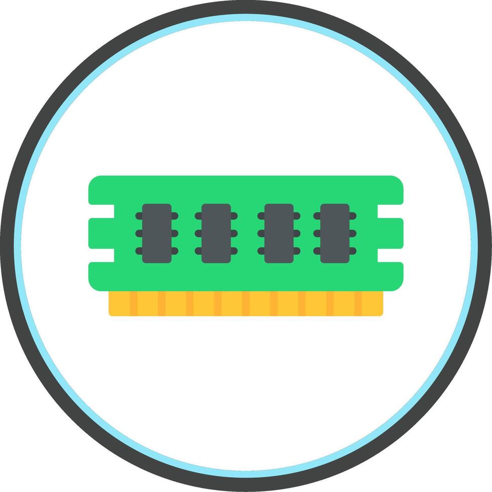 Ram Flat Circle Icon vector