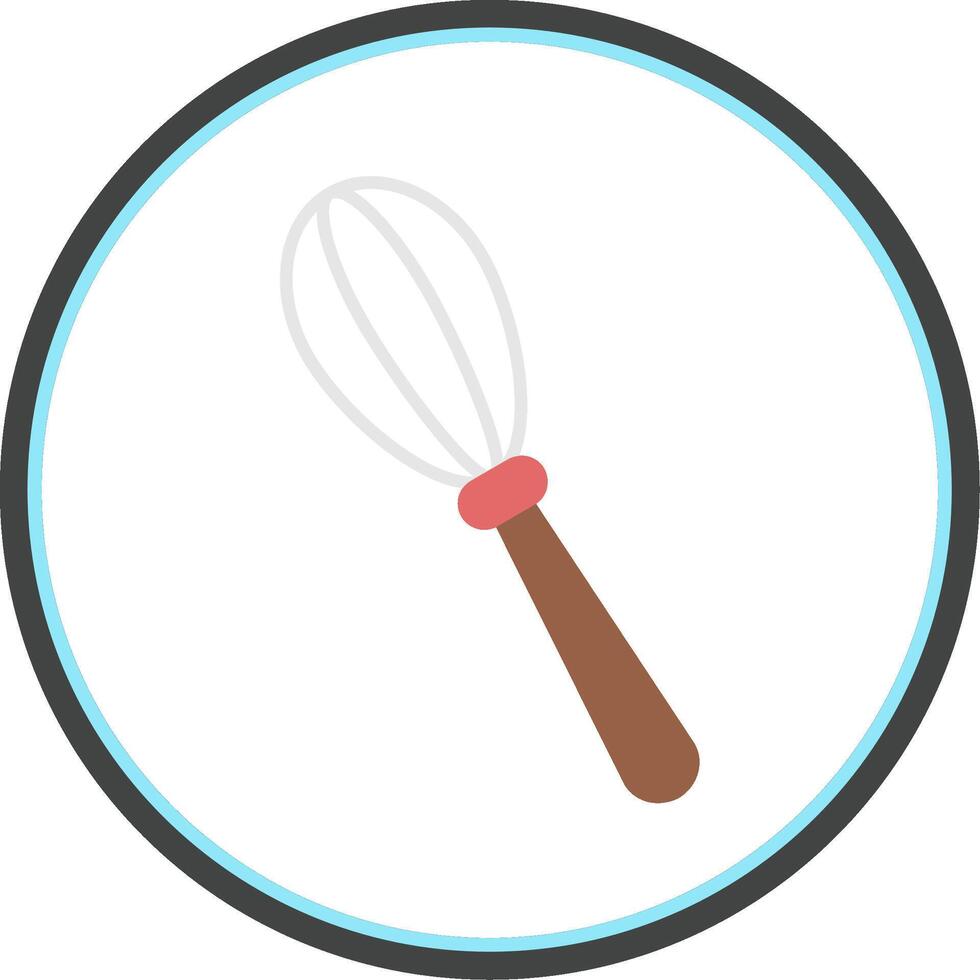 Whisk Flat Circle Icon vector