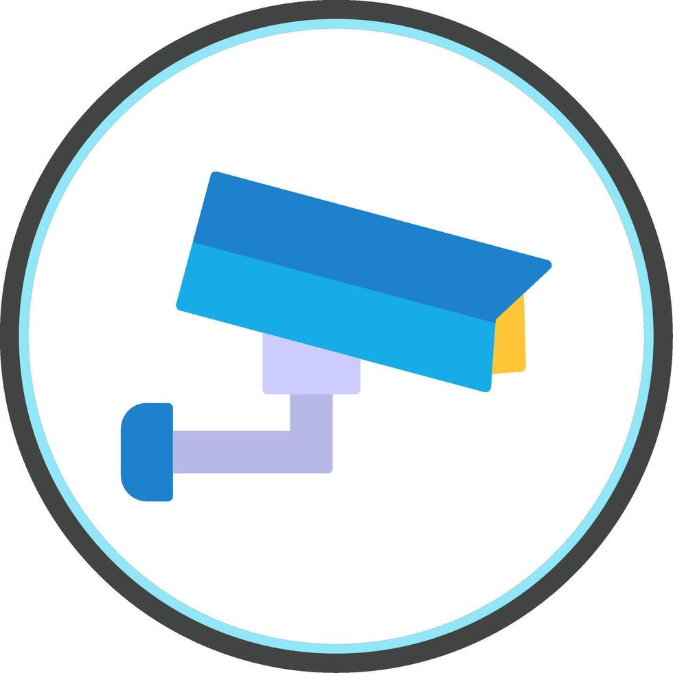 Cctv Flat Circle Icon vector