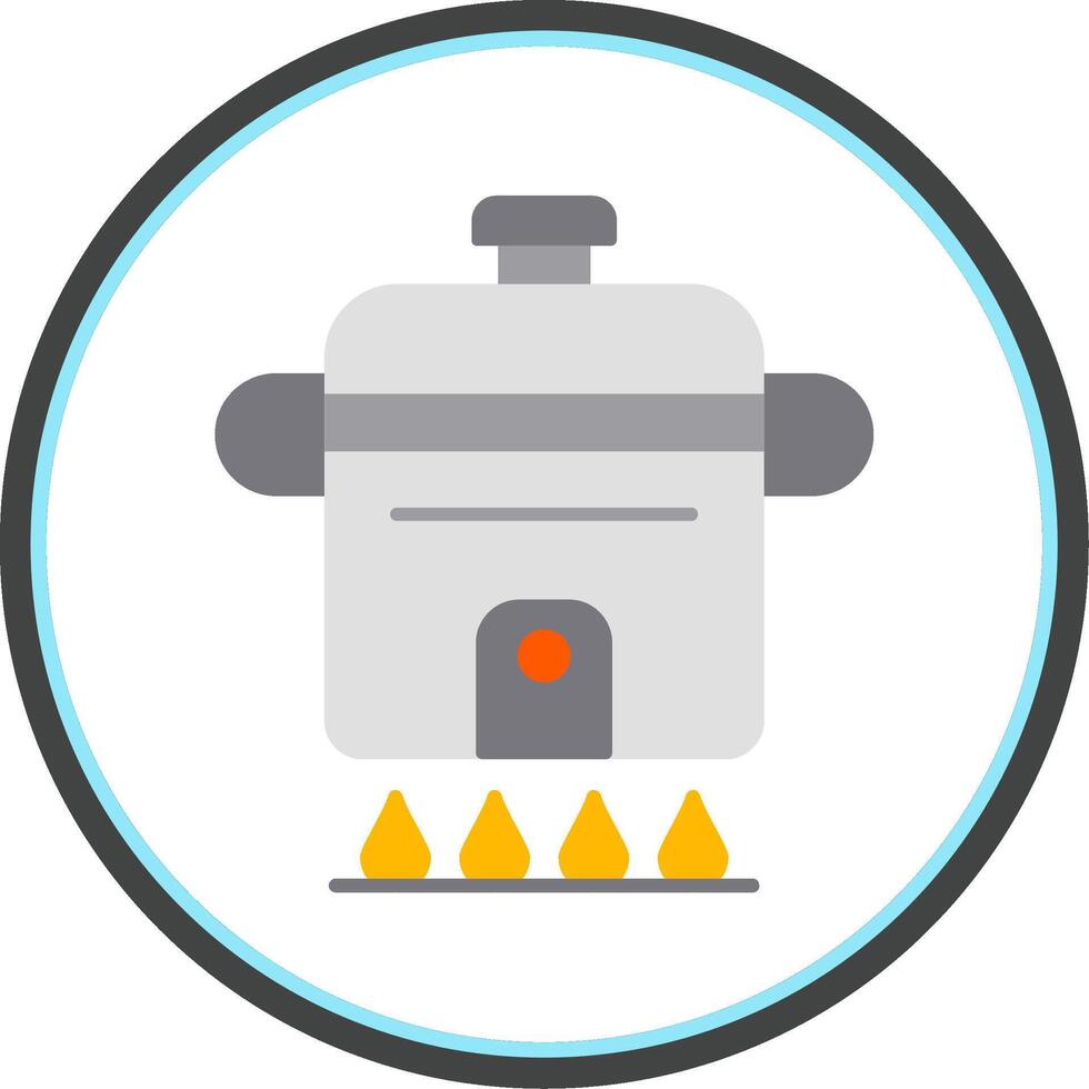 Cooking Flat Circle Icon vector