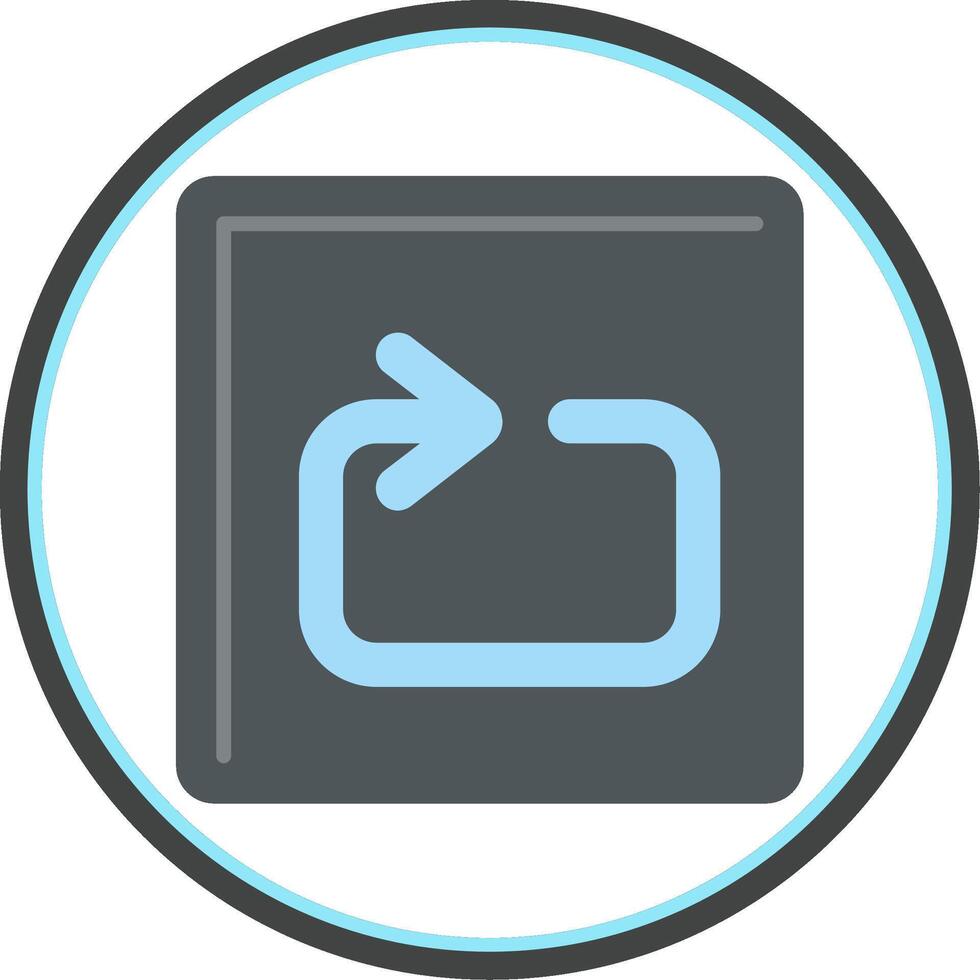 Loop Flat Circle Icon vector