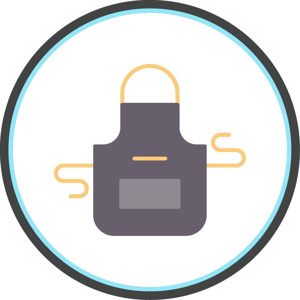 Apron Flat Circle Icon vector