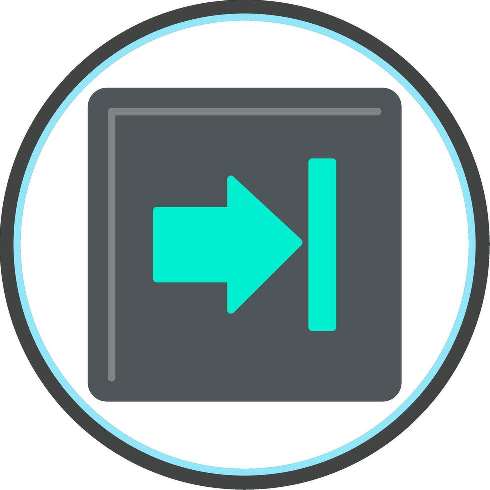 Right Arrow Flat Circle Icon vector