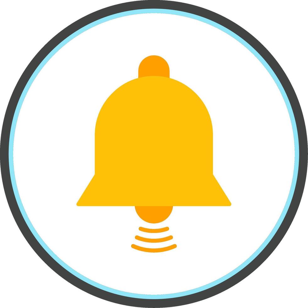 Bell Flat Circle Icon vector