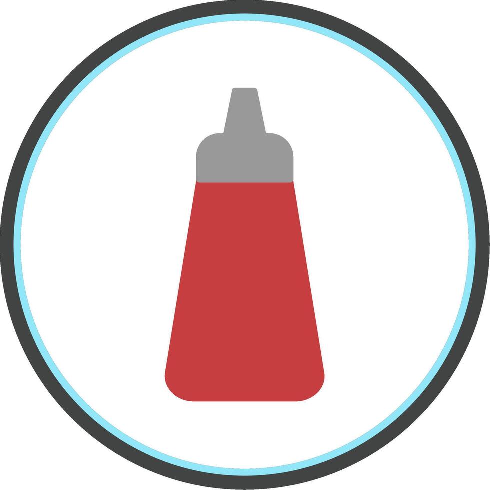 Ketchup Flat Circle Icon vector