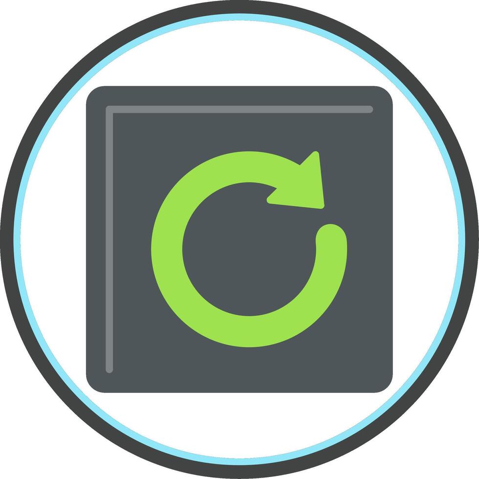 Redo Flat Circle Icon vector