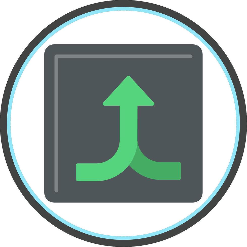Split Flat Circle Icon vector