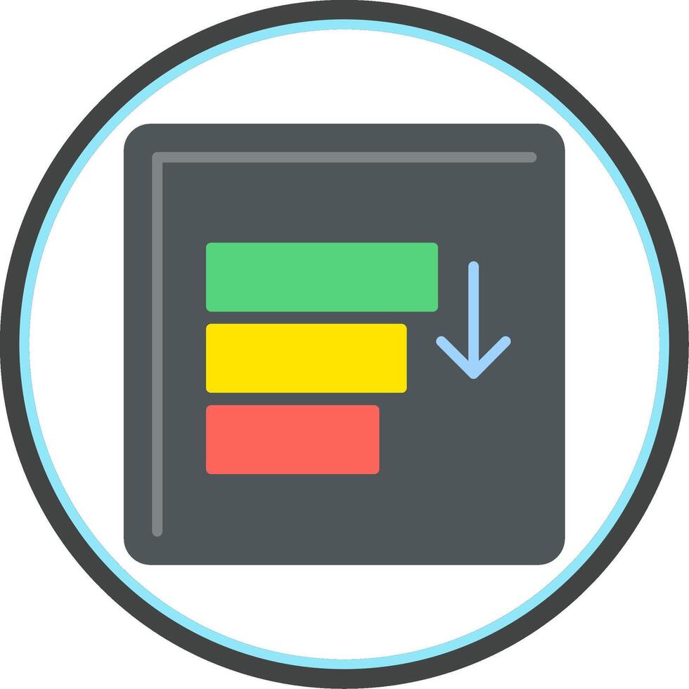 Sort Flat Circle Icon vector