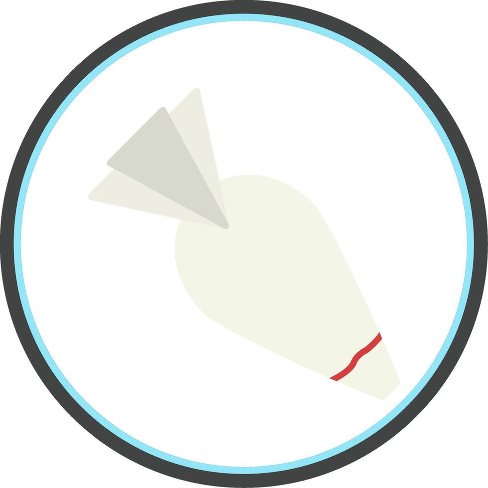 Pastry Bag Flat Circle Icon vector