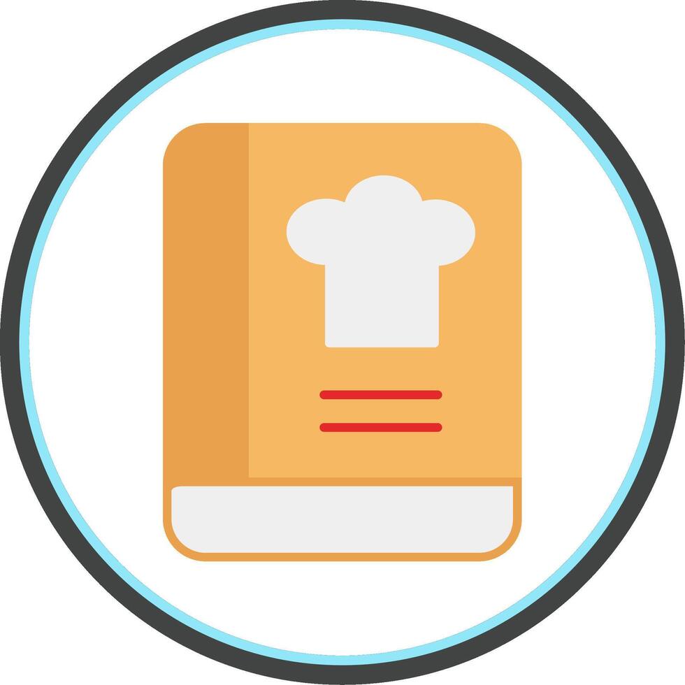 Cook Book Flat Circle Icon vector