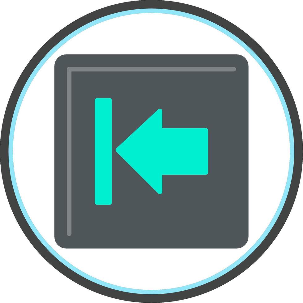 Left Arrow Flat Circle Icon vector