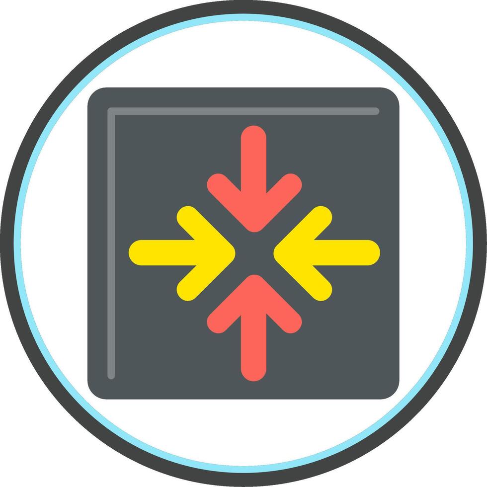 Minimize Flat Circle Icon vector