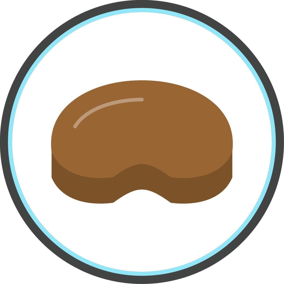 Steak Flat Circle Icon vector
