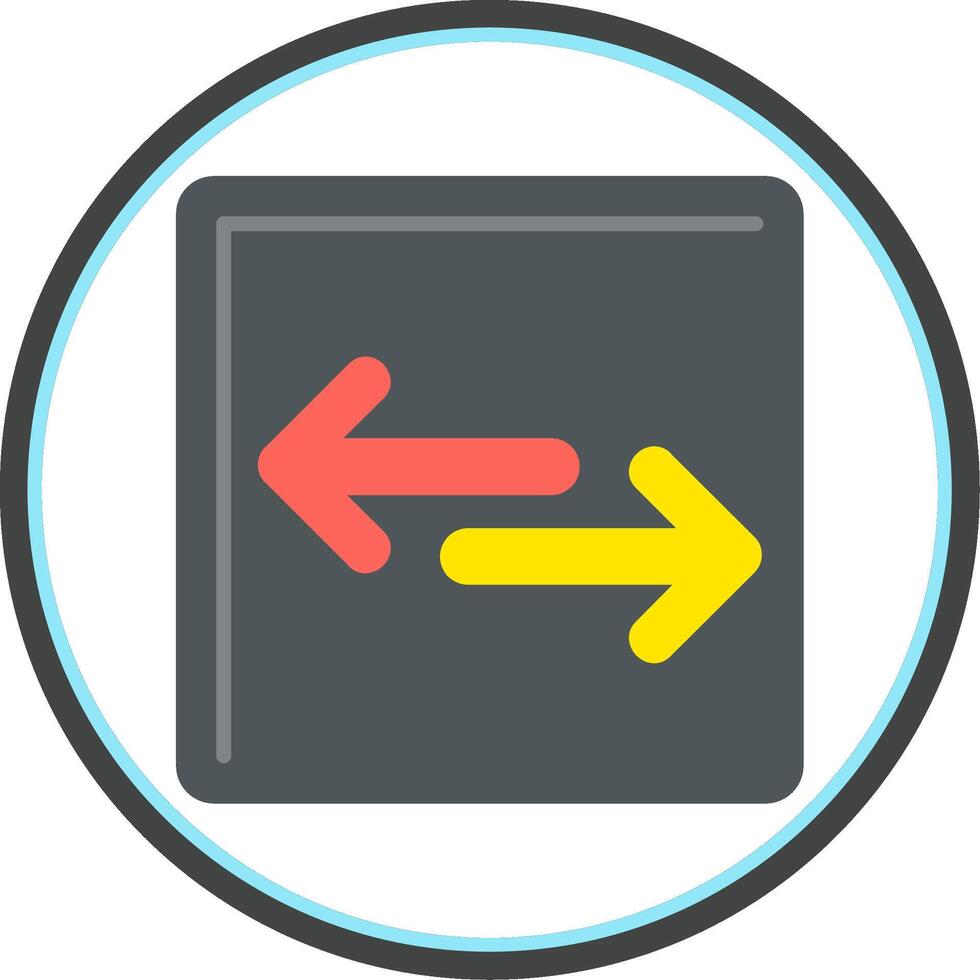 Opposite Arrow Flat Circle Icon vector