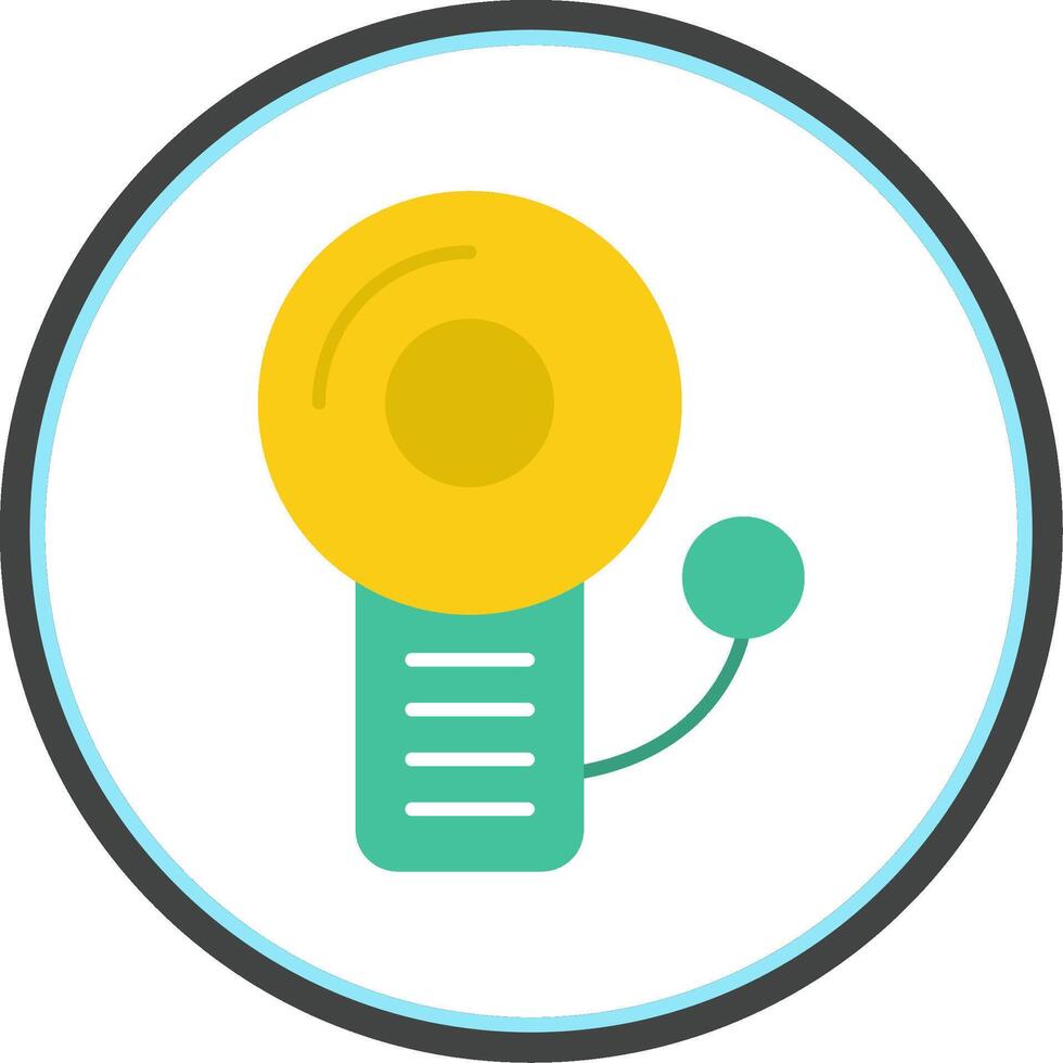 Fire Alarm Flat Circle Icon vector
