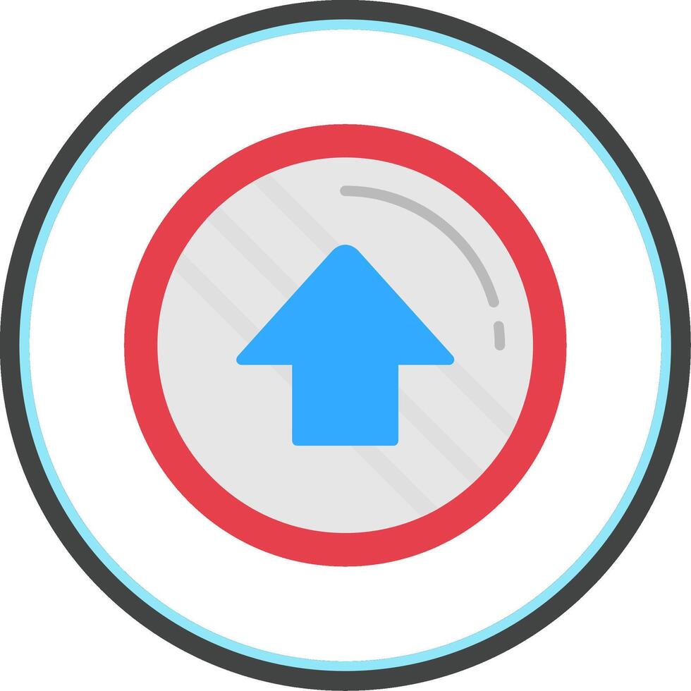 Upload Flat Circle Icon vector