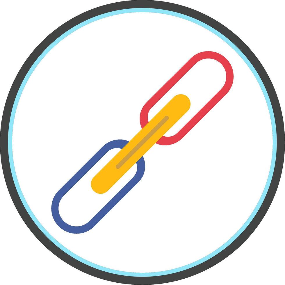 Link Flat Circle Icon vector