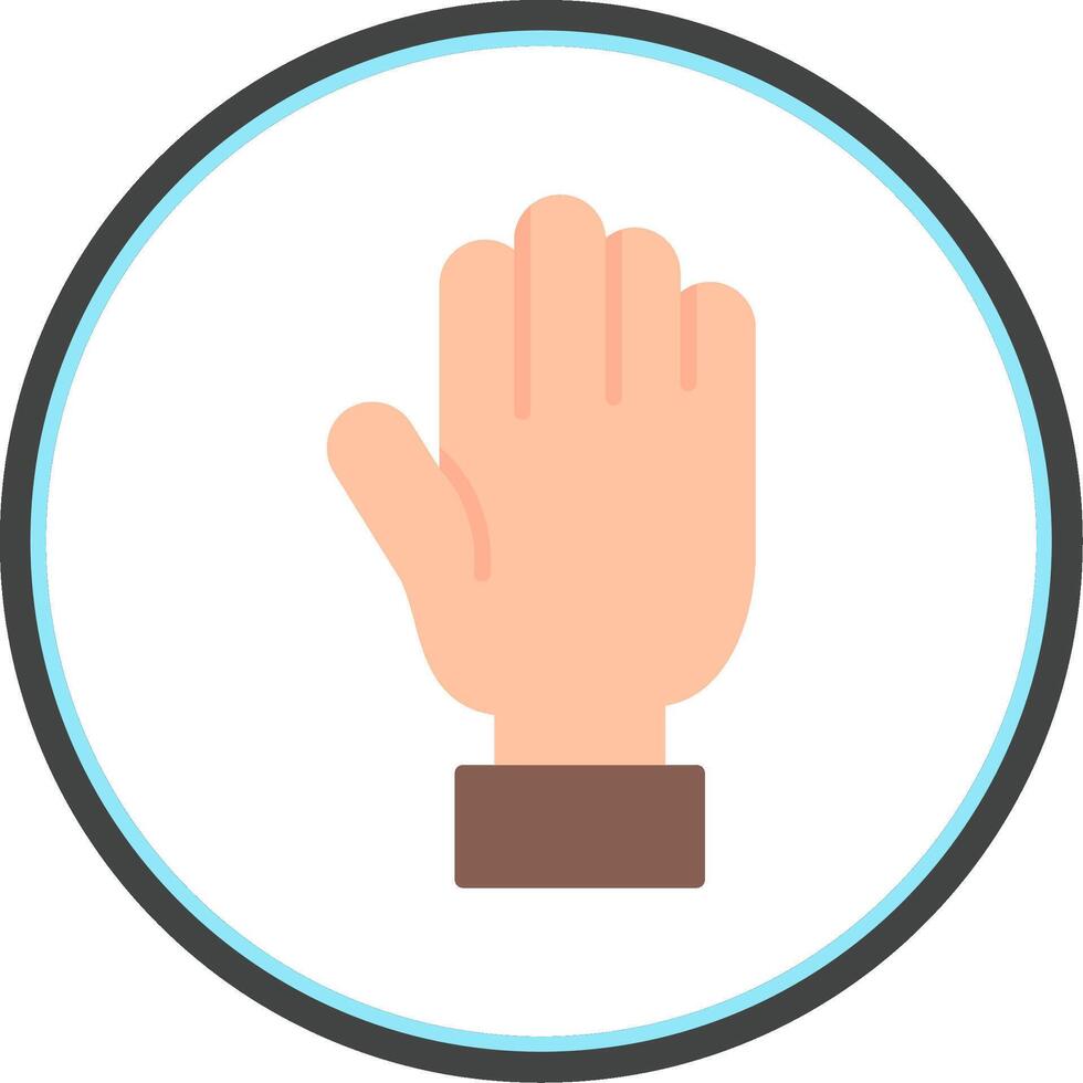 Hand Flat Circle Icon vector