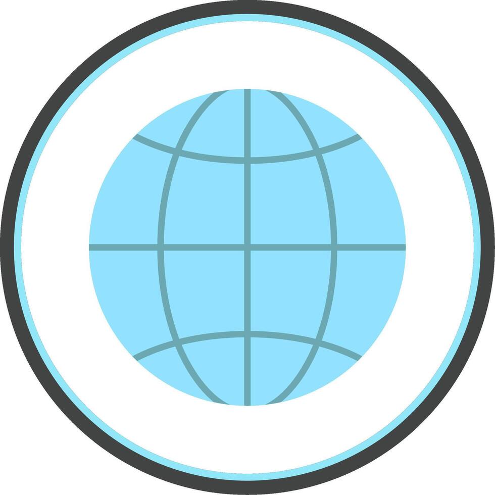 Worldwide Flat Circle Icon vector