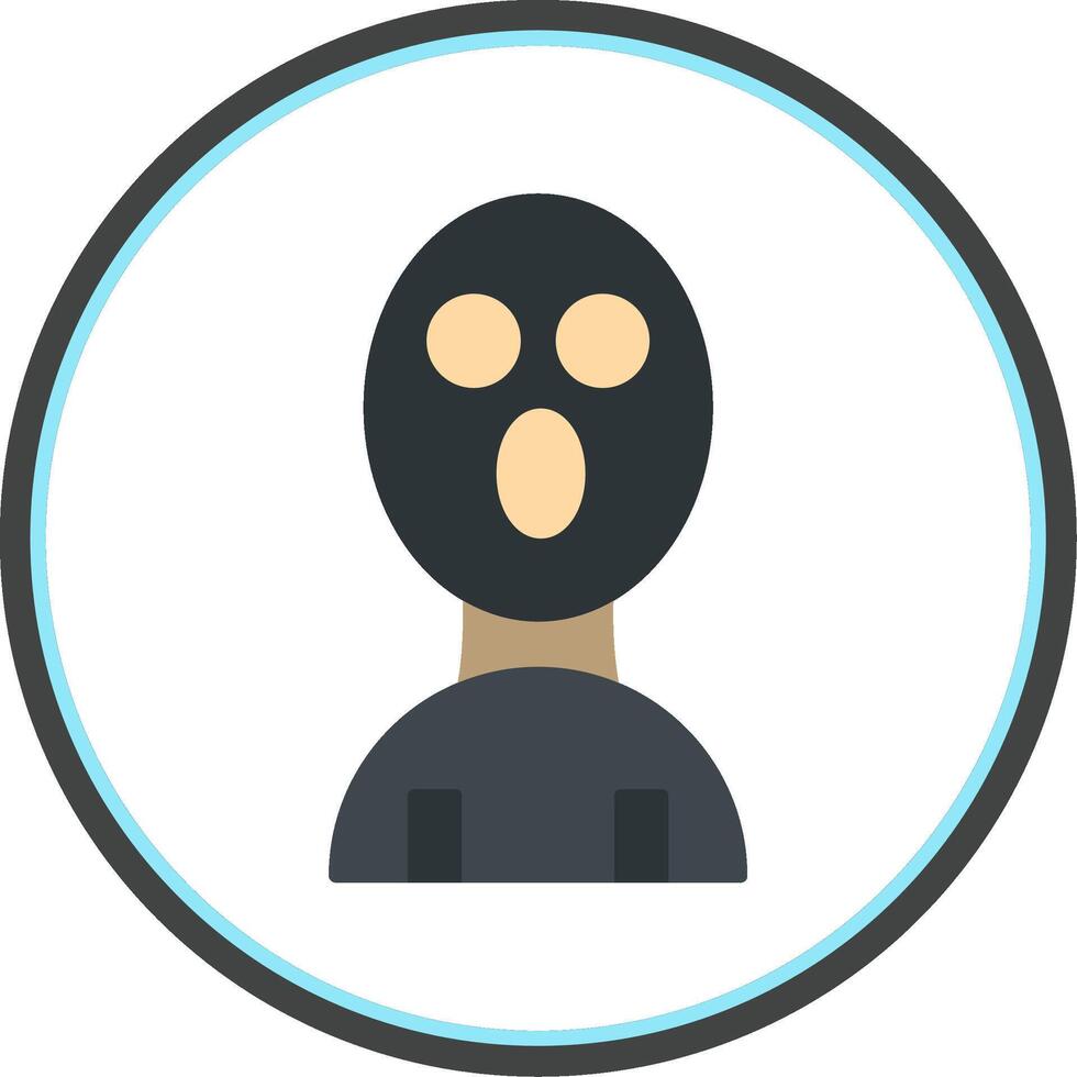 Balaclava Flat Circle Icon vector