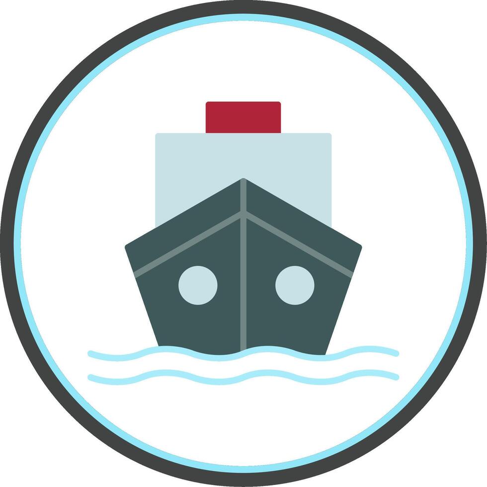 Shipping Flat Circle Icon vector