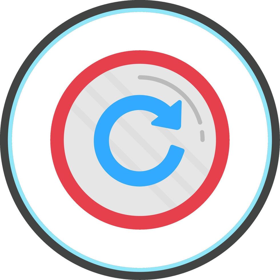 Reload Flat Circle Icon vector