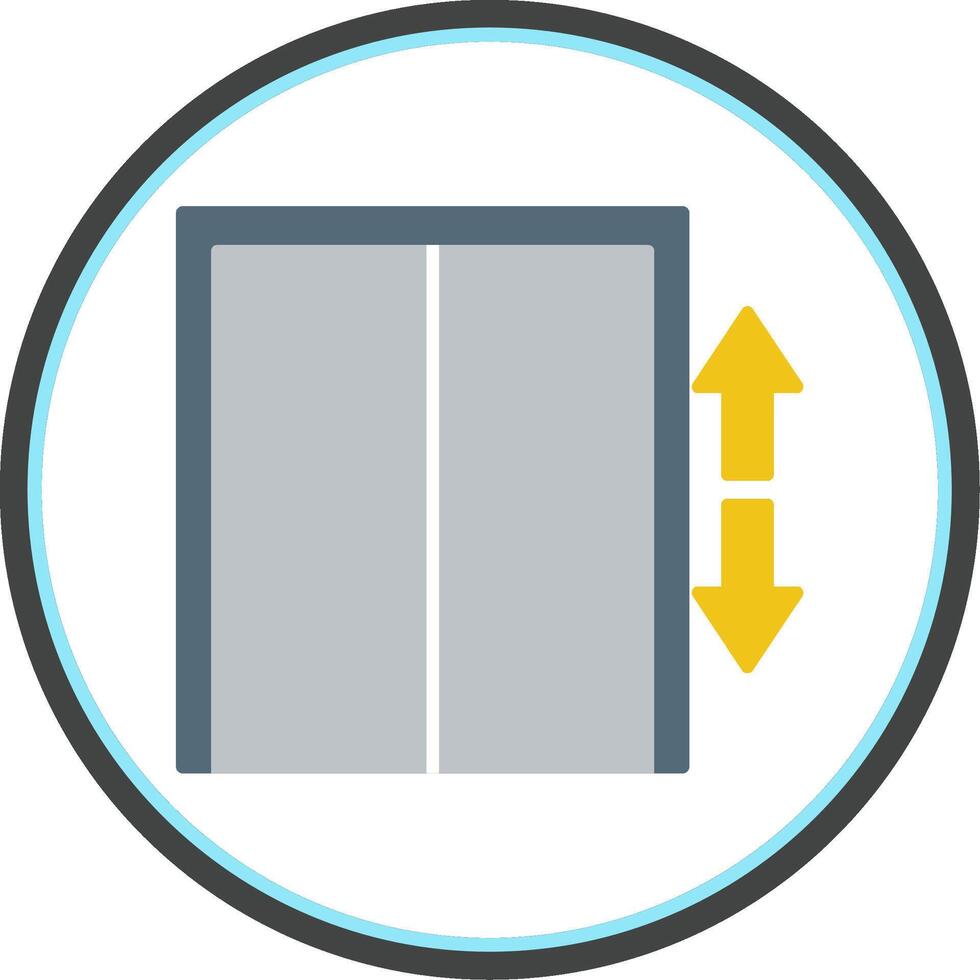 Lift Flat Circle Icon vector