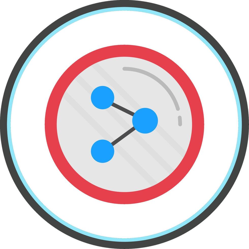 Share Flat Circle Icon vector