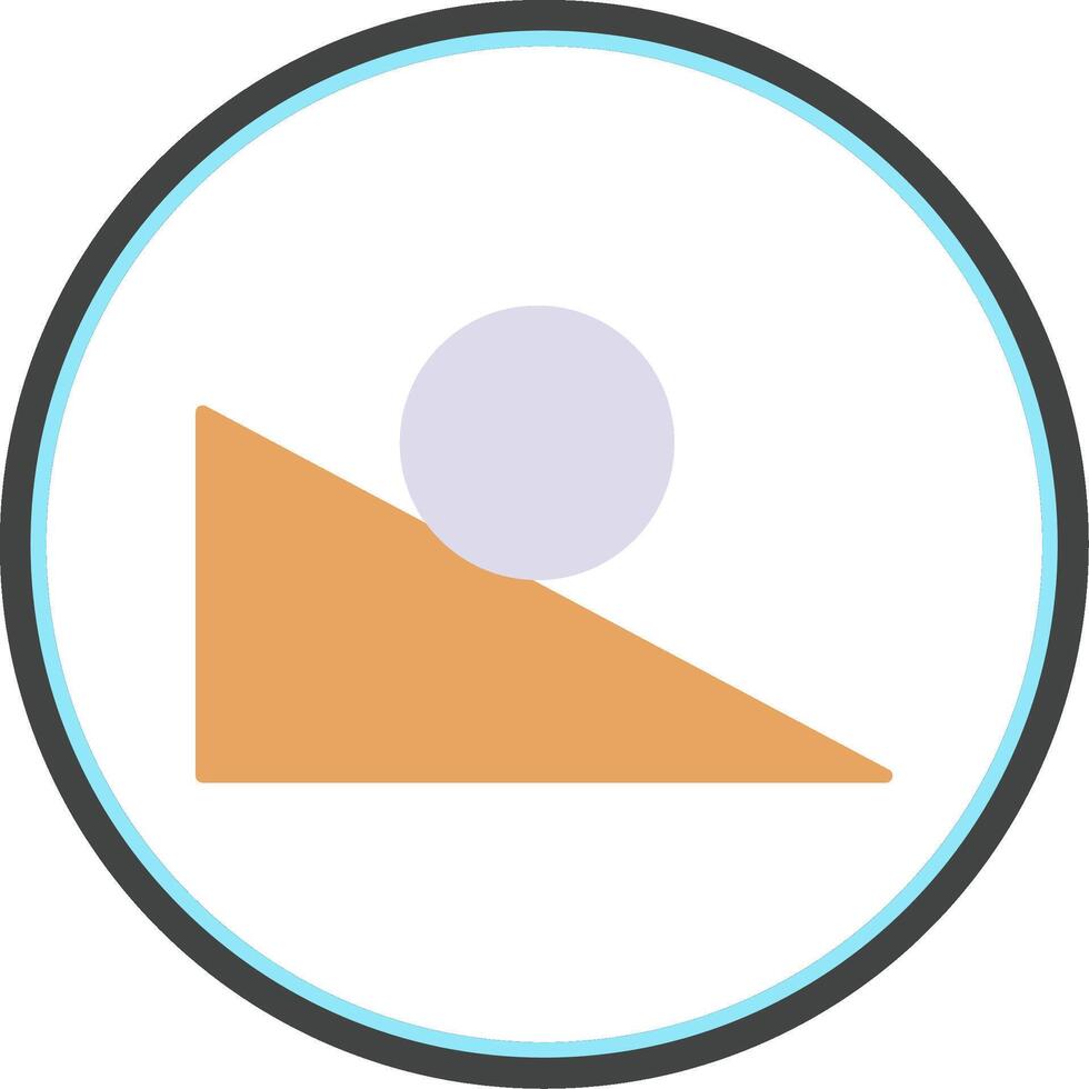 Ramp Flat Circle Icon vector