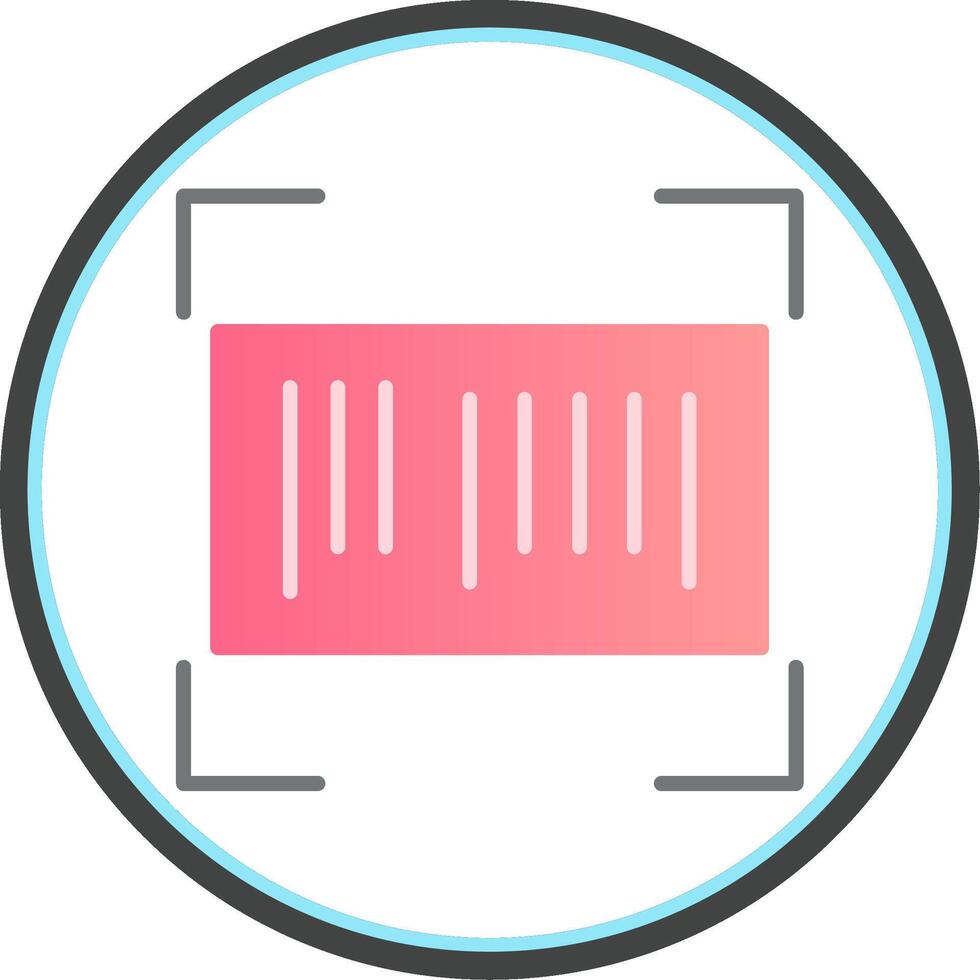 Barcode Flat Circle Icon vector