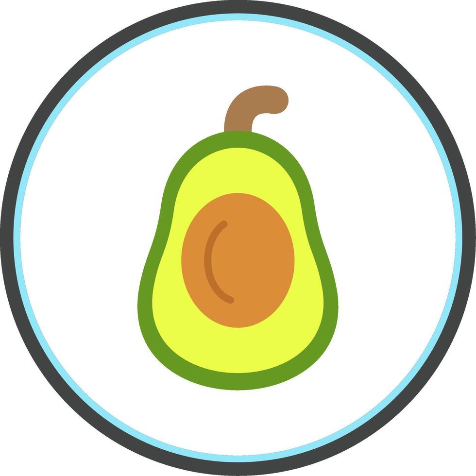 Avocados Flat Circle Icon vector