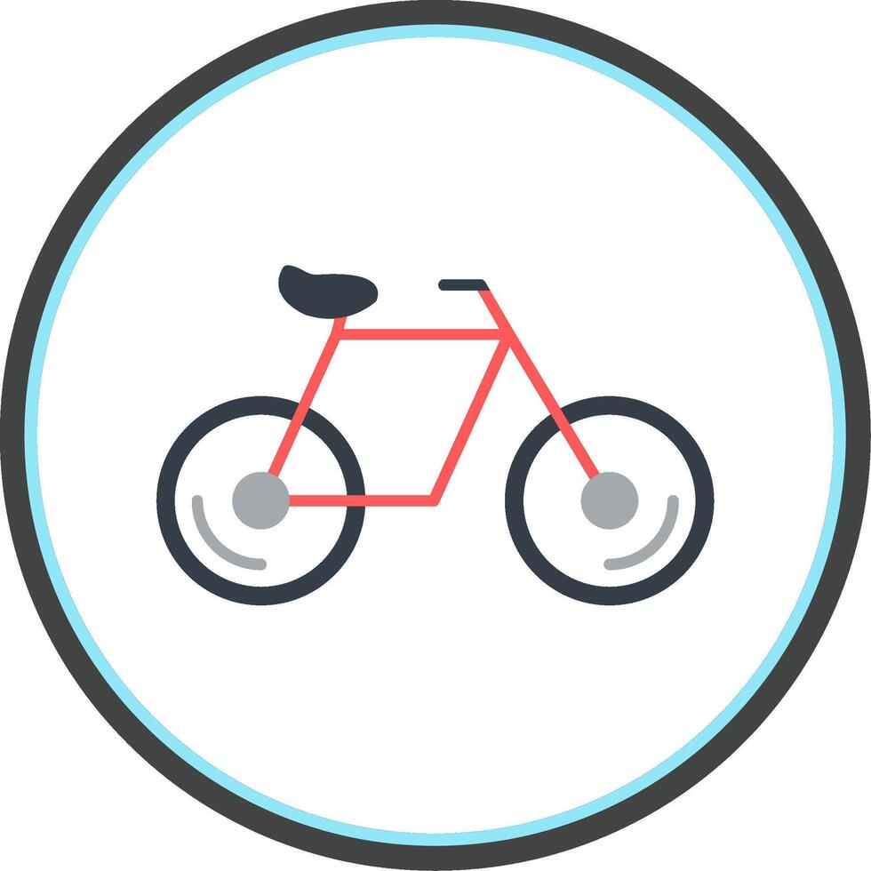 Bicycle Flat Circle Icon vector