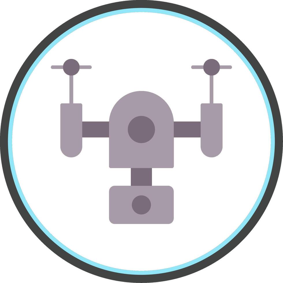 Drone Flat Circle Icon vector