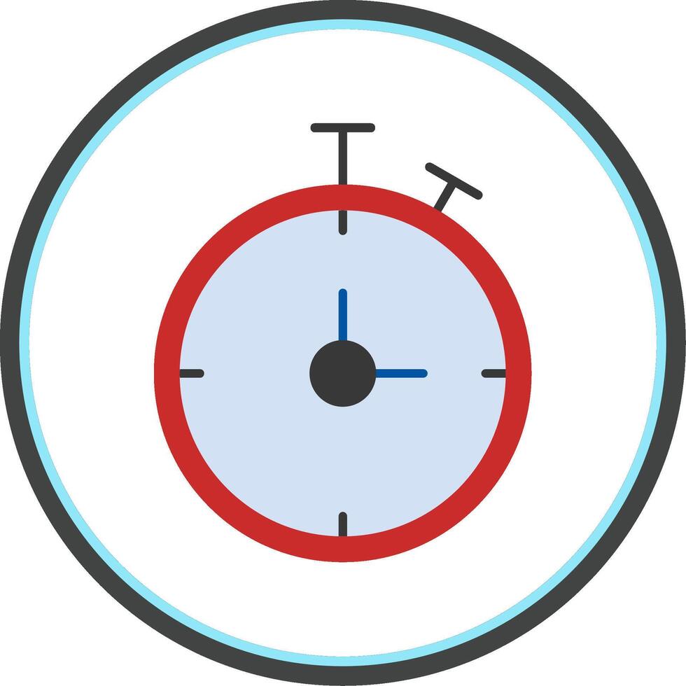 Chronometer Flat Circle Icon vector