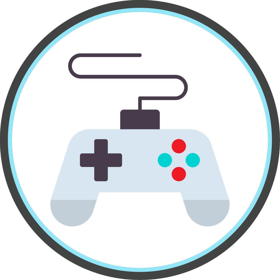 Game Console Flat Circle Icon vector