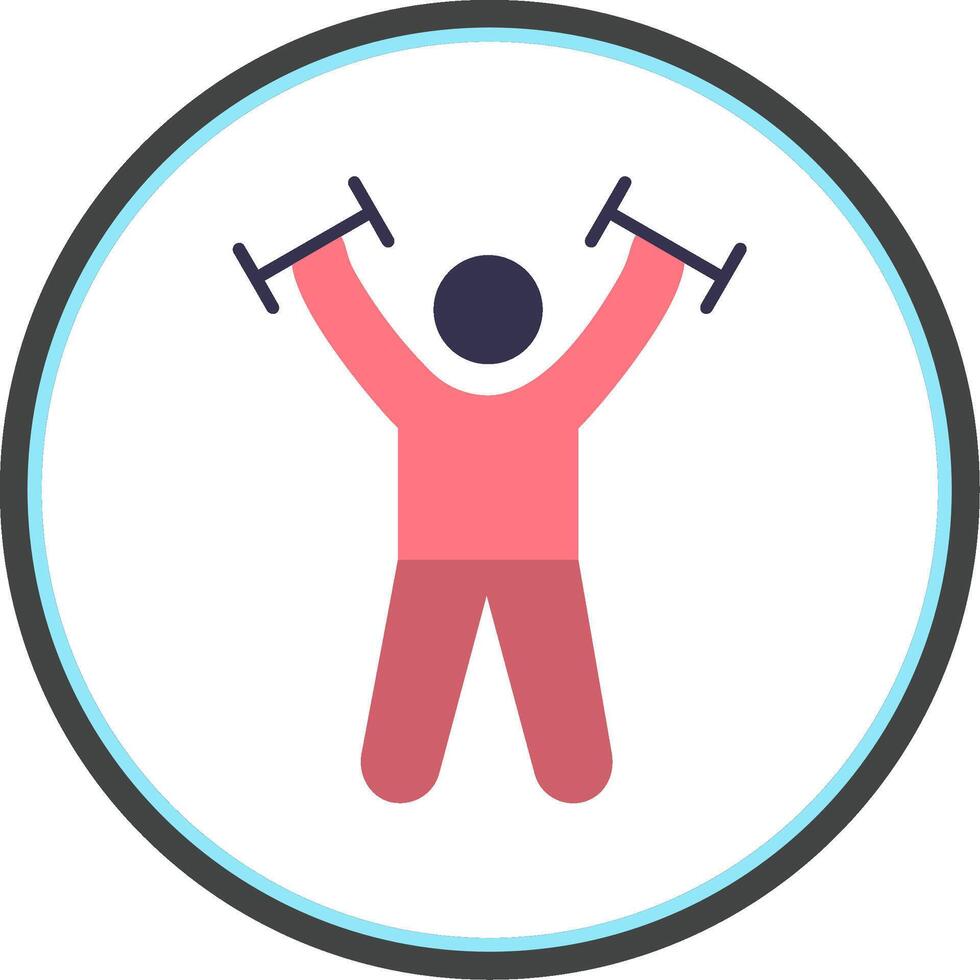 Exercise Flat Circle Icon vector
