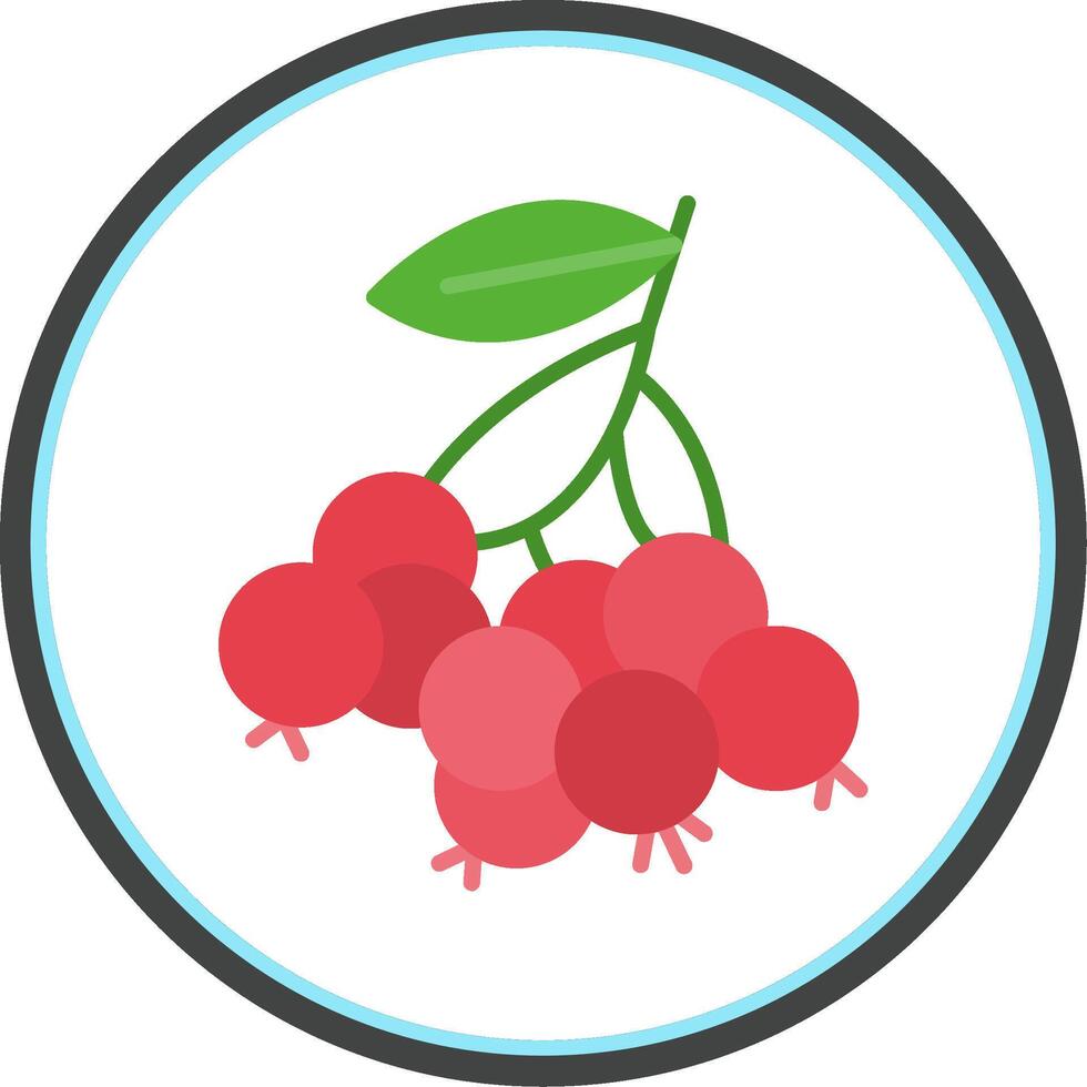 Huckleberry Flat Circle Icon vector