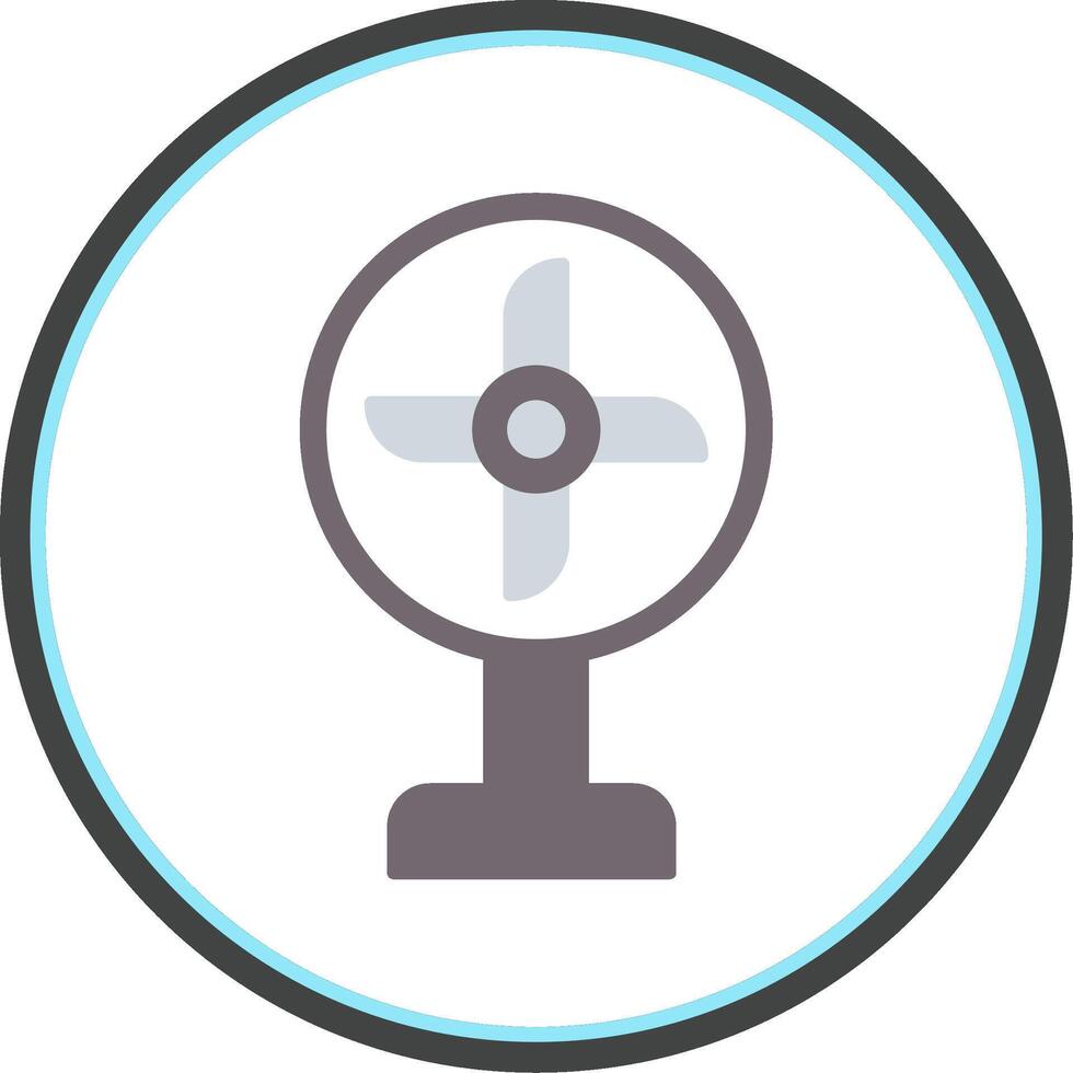 Fan Flat Circle Icon vector